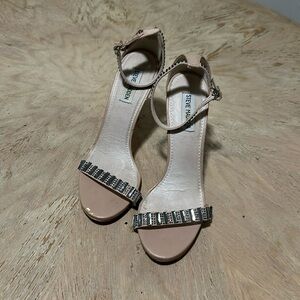 Steve Madden Nude Rhinestone heels